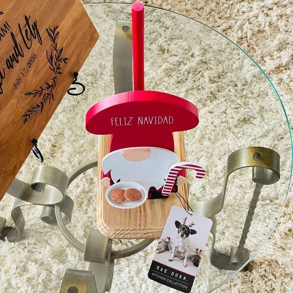 NEW Rae Dunn ‘FELIZ NAVIDAD’ Wooden Gnome Paper Towel Holder